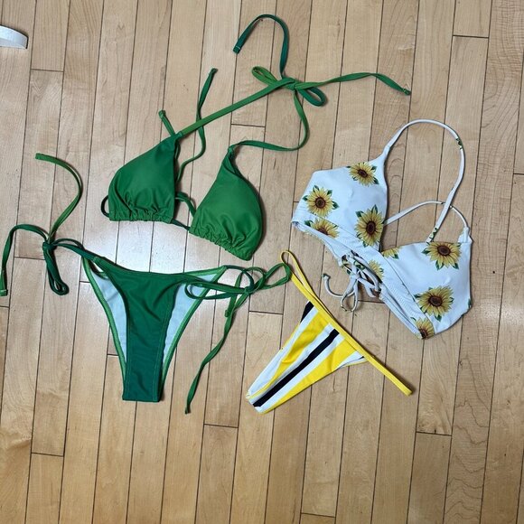 ZAFUL / SHEIN Size Small Bikini Bundle of 4 pieces Colorful - Picture 2 of 13